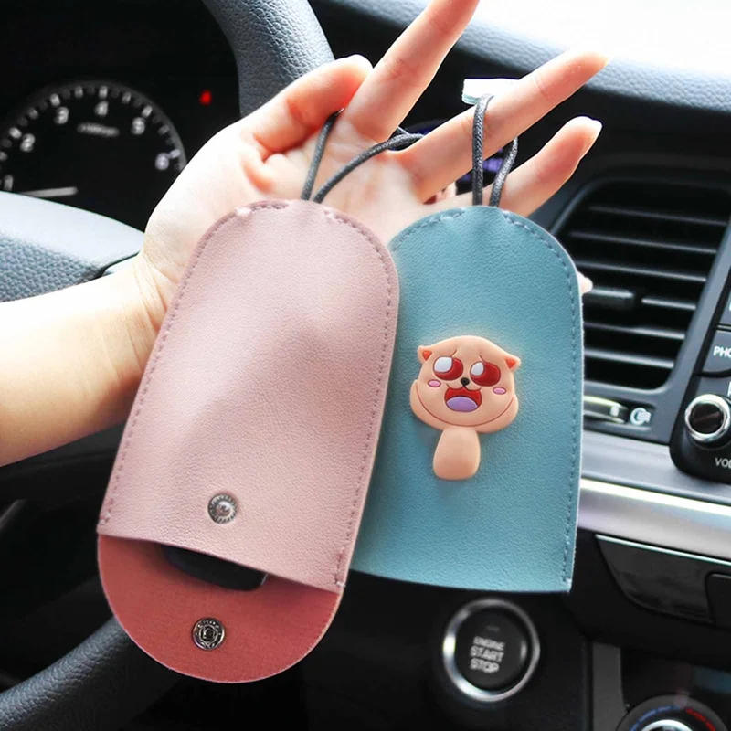

Fashion Pull Type Key Bag Solid PU Leather Key Wallets Housekeepers Car Key Holder Case New Leather Keychain Pouch
