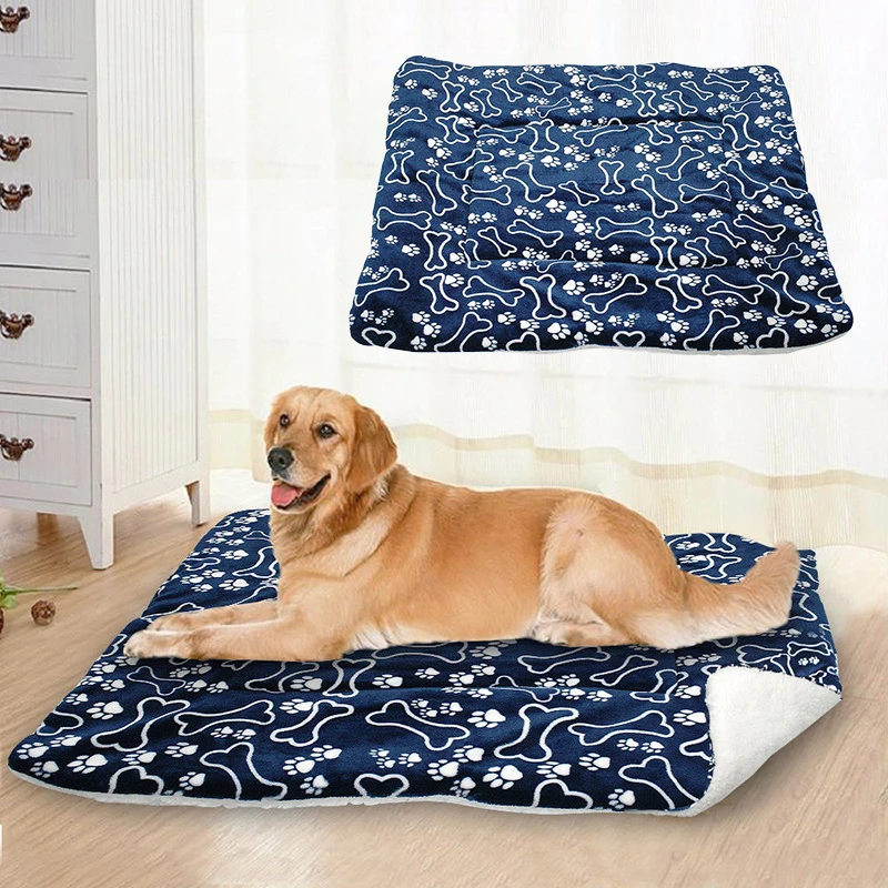 Soft Warm Pet Bed Pad Mat Dog Puppy Cat Washable Dog Kennel Blanket Cushion Mattress Home Rug Pet Dog Blanket