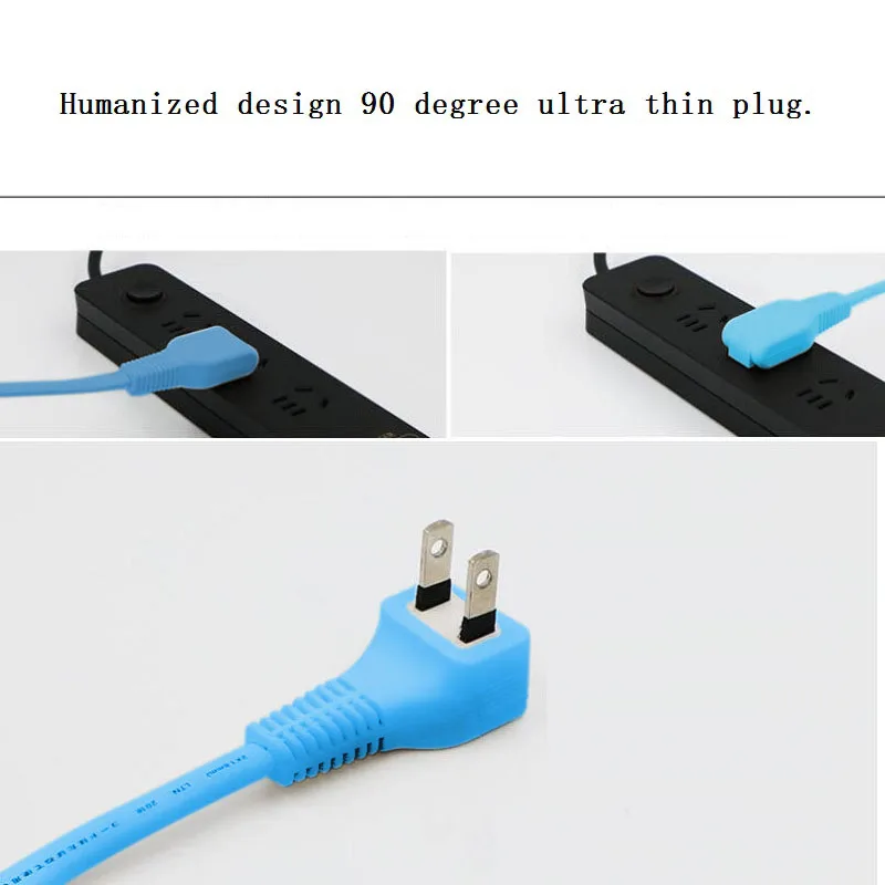 10A 2500 Вт удлинитель питания 90 градусов правый угол 2Pin US/JP/CN вилка к розетке конверсионная линия синий 1 2 3 5 м