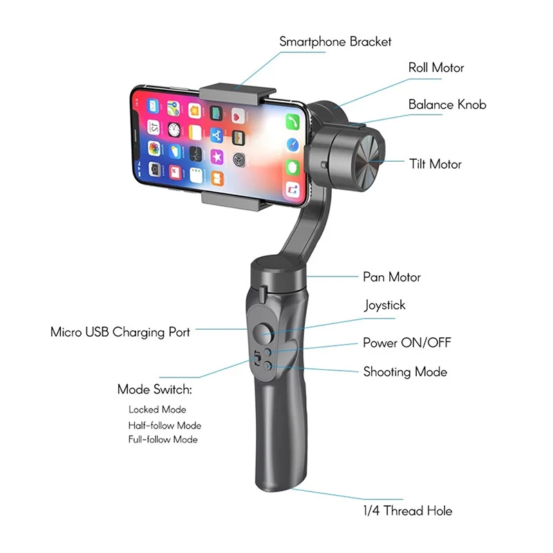  High Quality Stabilizer For Smartphone Video Recording - Handheld Smooth Focus Pull & Zoom For Came