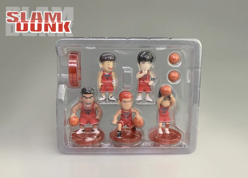 Slam Dunk Five Group Sakuragi Rukawa Akagi Miyagi Mitsui фигурка ПВХ Модель Игрушки Кукла Коллекция рождественских подарков - Цвет: BM66-02