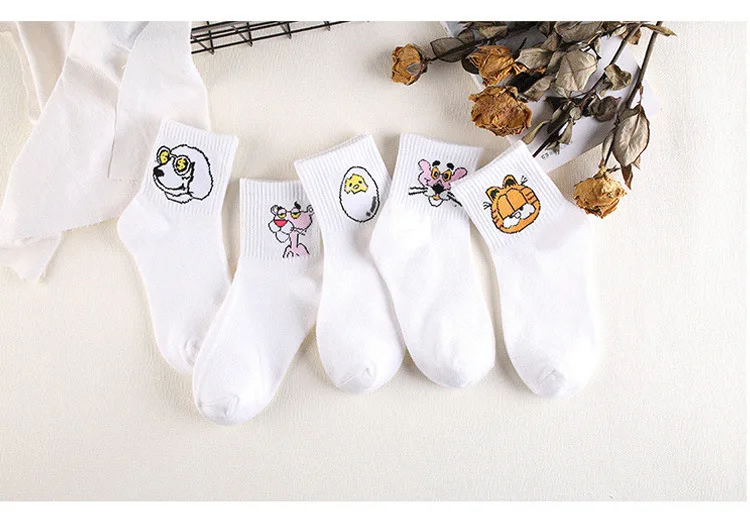 Gudetama носки теплые для женщин Аниме Хлопок Забавный Crew Sock милые Kawaii искусство Счастливый мультфильм Удобная уличная мода Патрик звезда