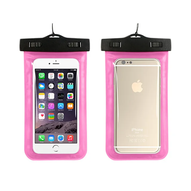 Водонепроницаемый пота ПВХ посылка мешок дайвинг сумки для iPhone 11 Pro Max 7 8 6 6s 5 5S plus X XS Max XR - Цвет: Pink