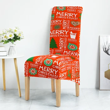 

Printed Long Back Chair Cover XL Size Europe Style High Back Seat Covers Universal For Home Hotel Party Banquet Christmas