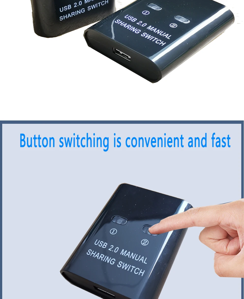 USB 2,0 общий переключатель usb-хаб 2 шт общий доступ 1 USB устройство 2 компьютерная клавиатура мышь U диск