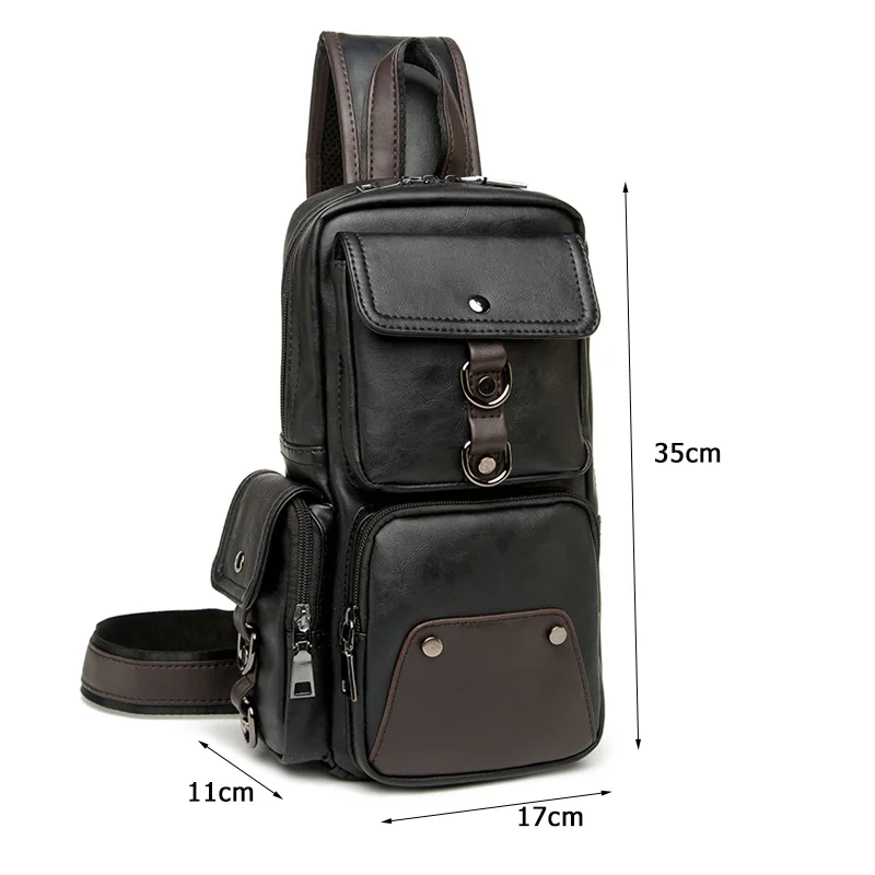 KUDIAN BEAR, Мужская нагрудная сумка, водонепроницаемая, сумка через плечо, сумка для телефона, маленькая, дорожная, поясная сумка из искусственной кожи, BIG018 PM49