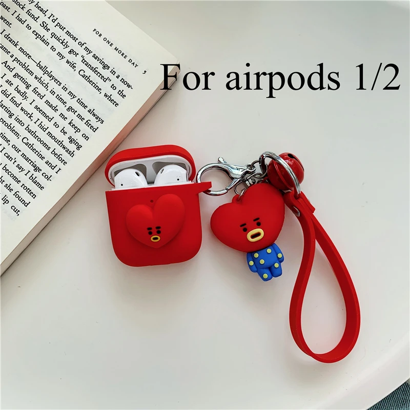 Милый мультяшный Мягкий силиконовый чехол для Apple Airpods 2 3 Чехол беспроводные Bluetooth игрушечные наушники история для airpods Pro Чехол - Цвет: For airpods 1 2