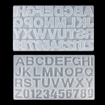 

Number Alphabet Resin Silicone Mold 26 English Letter Pendant Mold Jewelry DIY R2LE