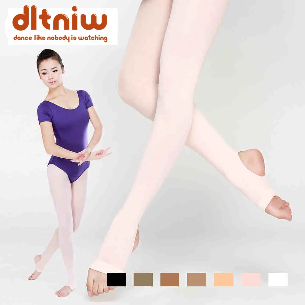 

Women Stockings High Waist Plus Size Pantyhose Dance Thigh Highs Tights Soft Elastic Collant Adult Ballet Stirrup Tights