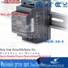 Alimentation électrique meanwell HDR 30 5, 5V, 3a, 15W, sortie unique, industrielle sur Rail DIN 