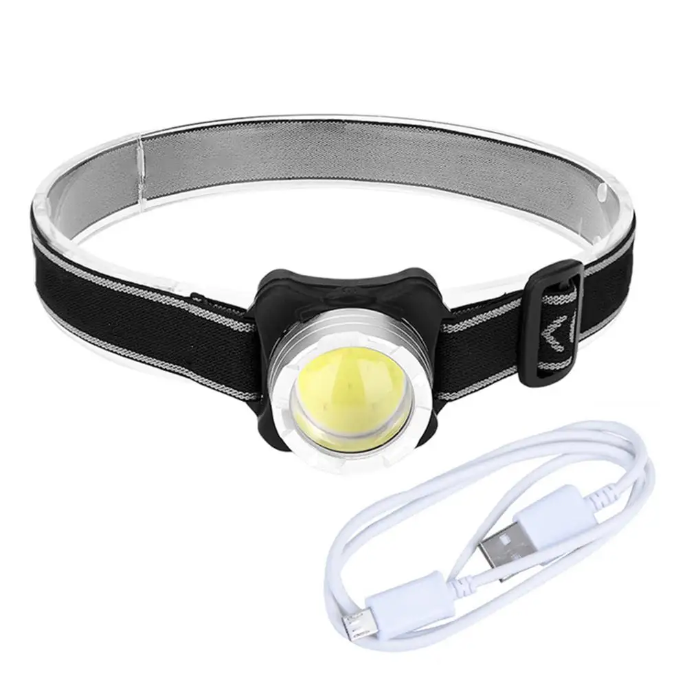 

Super-bright USB Rechargeable Headlamp COB LED Headlight Head Light Flashlight 40DC23