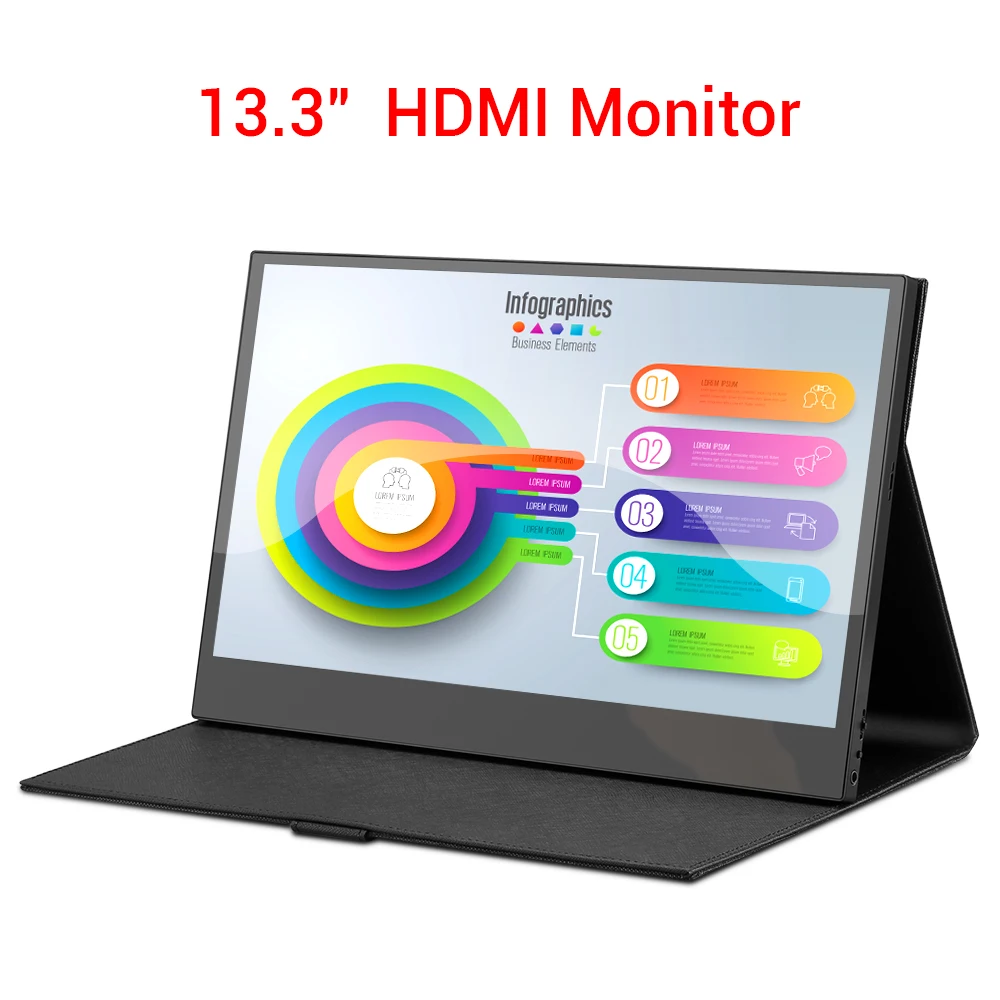 

Eyoyo 13.3 inch portable LCD monitor USB-C IPS Monitor for laptop, PS4, Xbox One, Nintendo Switch TFT DHMI Display LED Backlight