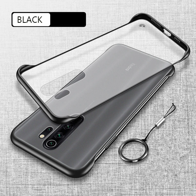 Чехол-бампер для Redmi Note 8 Pro, чехол без рамки, ультратонкий полупрозрачный матовый Жесткий Чехол для Xiaomi Redmi Note 8 Pro, чехол