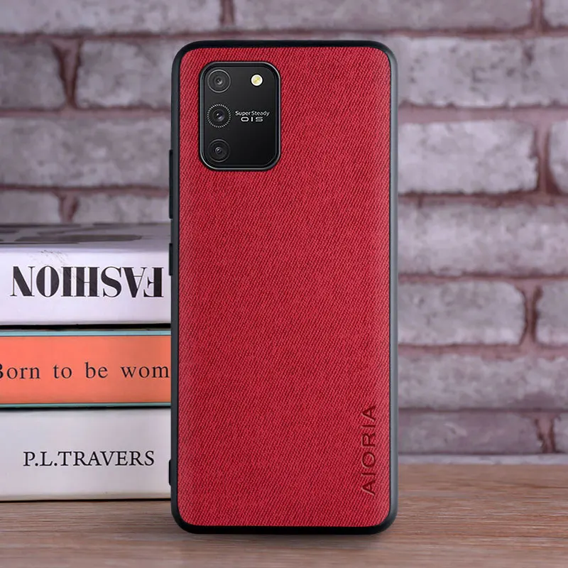 Case for Samsung Galaxy S10 Lite coque Luxury textile Leather skin soft TPU hard cover for samsung galaxy s10 lite case 4