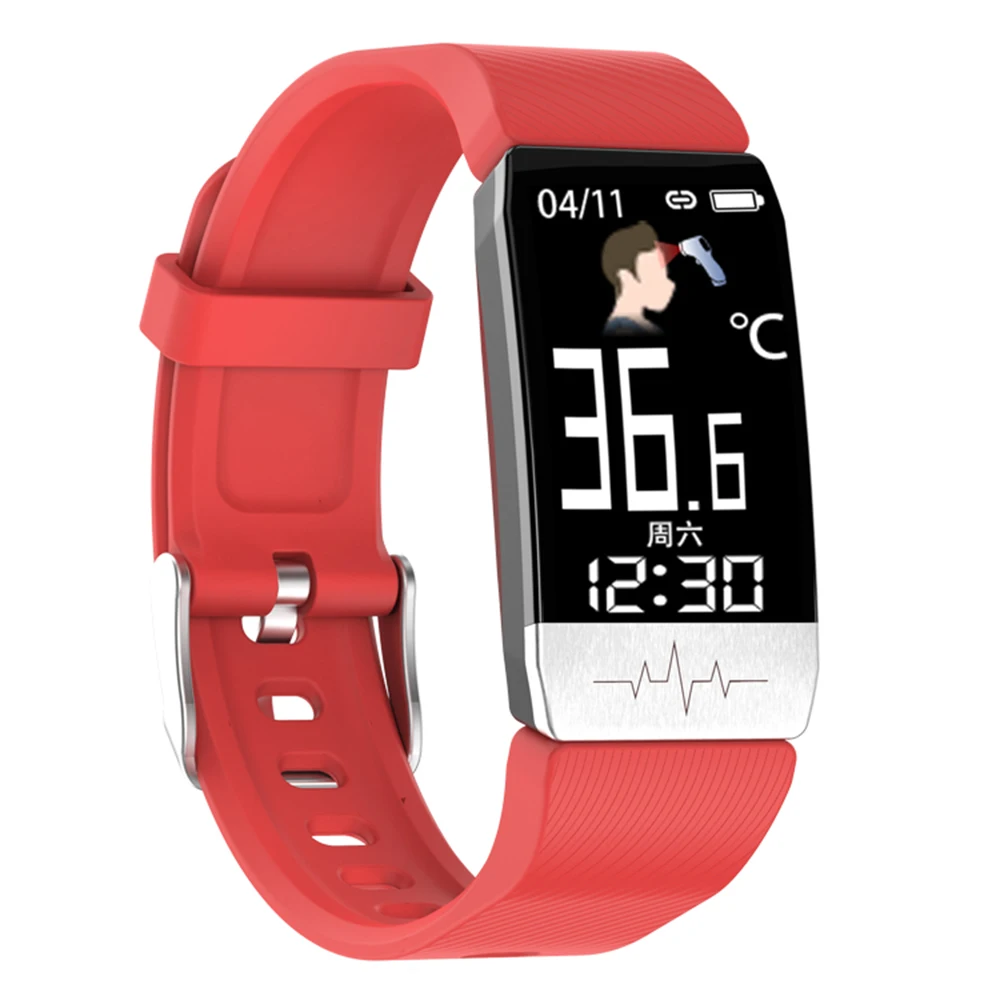 

2020 New Smart Bracelet T1s Measurement Health 5 in 1Heart Rate Smart Band Watch Waterproof Silicone strap