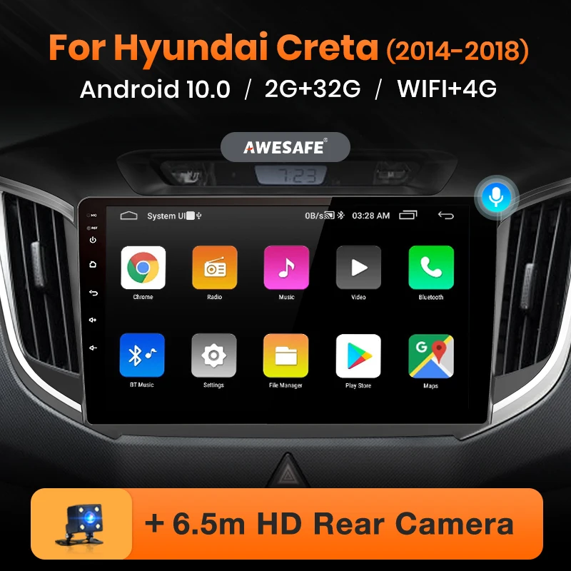 Автомагнитола AWESAFE PX9 для Hyundai мультимедийный видеоплеер на Android 2014 2 Гб ОЗУ 32 ПЗУ с