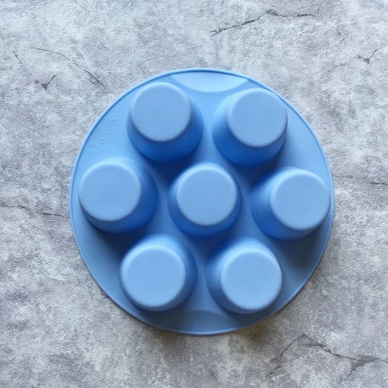 7 Even Round Cup Cake Silicone Mold Baking Accessories Jelly Pudding Mousse Mold DIY Baking Utensils Pastry and Bakery Mould