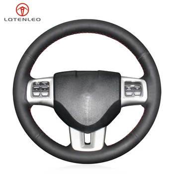 

LQTENLEO Black Artificial Leather Steering Wheel Cover For Dodge Journey Jcuv Avenger Charger Durango Grand Caravan Challenger