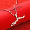 Stainless Steel Gambia Map Flag Pendant Necklace Gambian Map Chain Jewelry 2