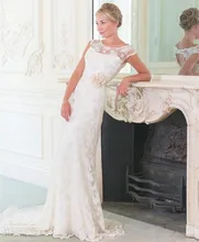 

семена Vestido de noiva Best Selling Elegant A line Floor Length Court Flower Sash Lace Bridal Gown Bespoke Wedding Dresses