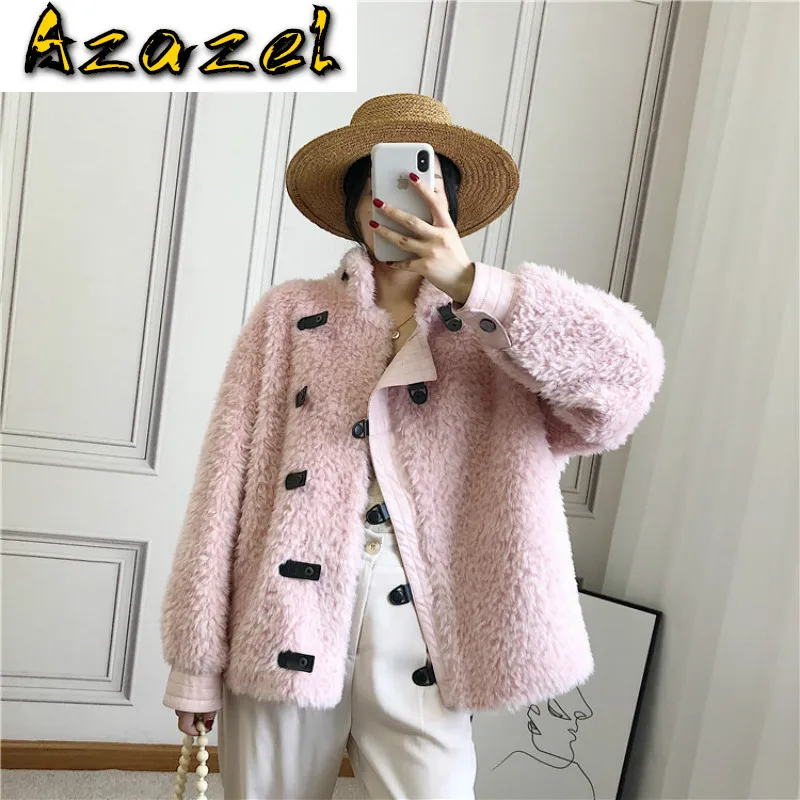 2real Fur Wool Jacket Spring Autumn Coat Clothes 2020 Korean Vintage Sheep Shearling Women Tops Manteau Femme ZT3792 | Женская одежда