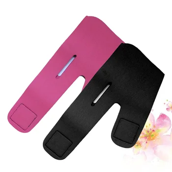 

2pcs Face Lifing Belt Face Lifing Mask Small V Line Face Bandage Thin Masseter Muscle Chin Strap (Black and Rosy)