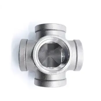 

Stainless Steel 304 1/2" Female BSP Thread Pipe Fitting 5 way Equal Cross Connector SS304