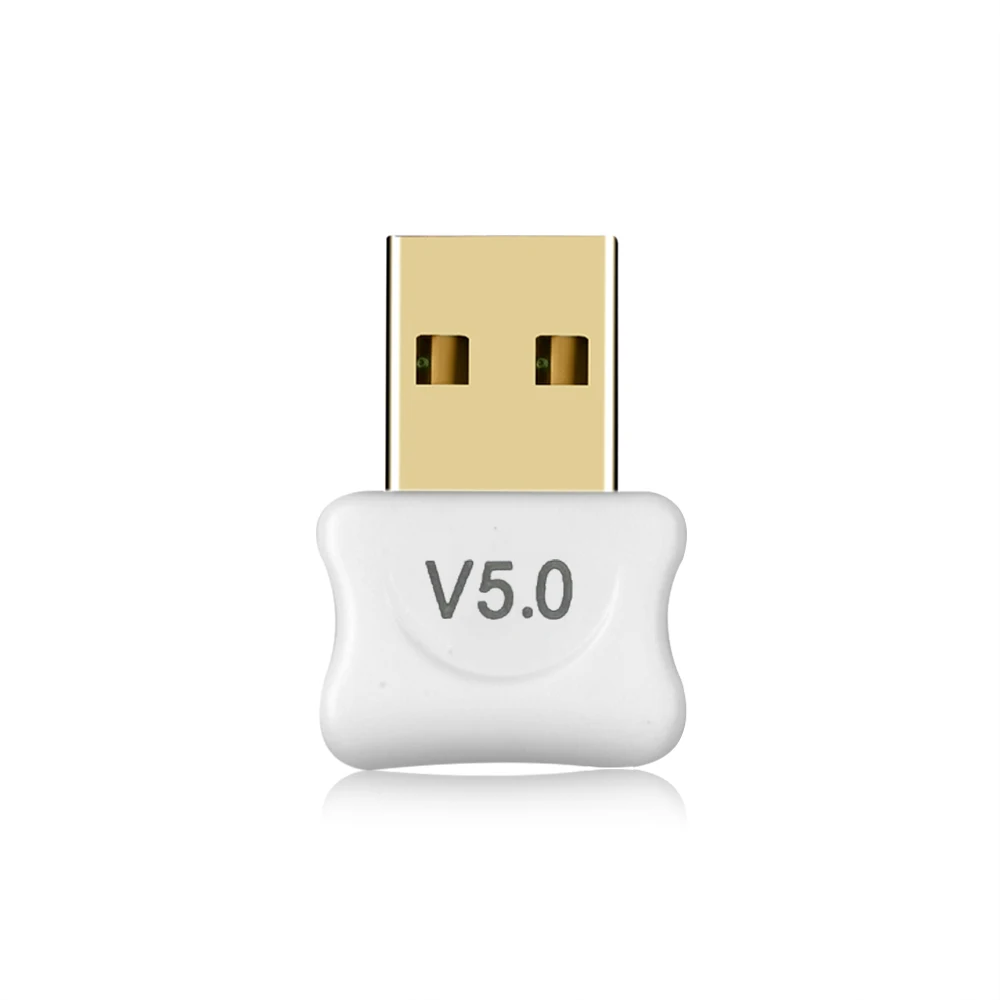 Kebidumei USB Bluetooth V5.0 адаптер ключ для PS4 компьютера ПК мышь Aux аудио Bluetooth 5,0 музыкальный приемник с динамиком - Цвет: White