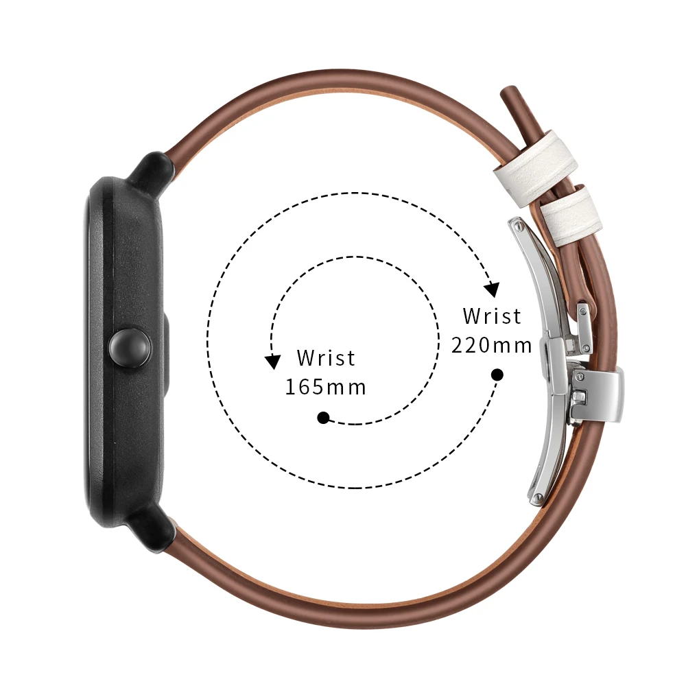 20 мм кожаный ремешок для Xiaomi Huami Amazfit GTS Смарт-часы браслет для Xiaomi Amazfit BIP ремешок металлическая пряжка кожаный ремень