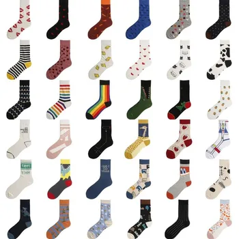 

1 Pair Crew Socks Mid Length Unisex Funny Cute Socks Gift Casual Street Wear Creative Cartoon Socks Funny Socks Kawaii Hot Sweet