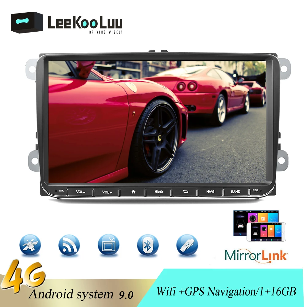 

LeeKooLuu Android 9.0 2 DIN Car Radio Stereo 9" Capacitive GPS Multimedia Player For VW Passat Golf 56 Jetta T5 EOS Polo Touran