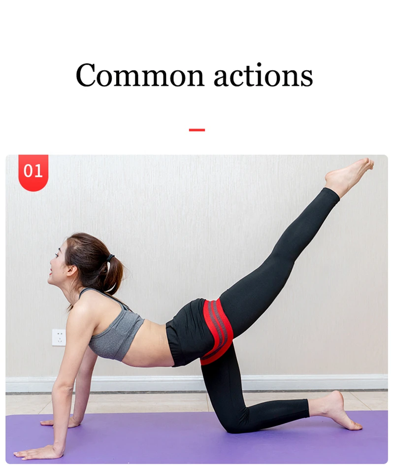Anti Slip Cotton Hip Band Resistance Bands Booty Exercise Elastic Bands For Yoga Stretching Training Fitness Workout (34)