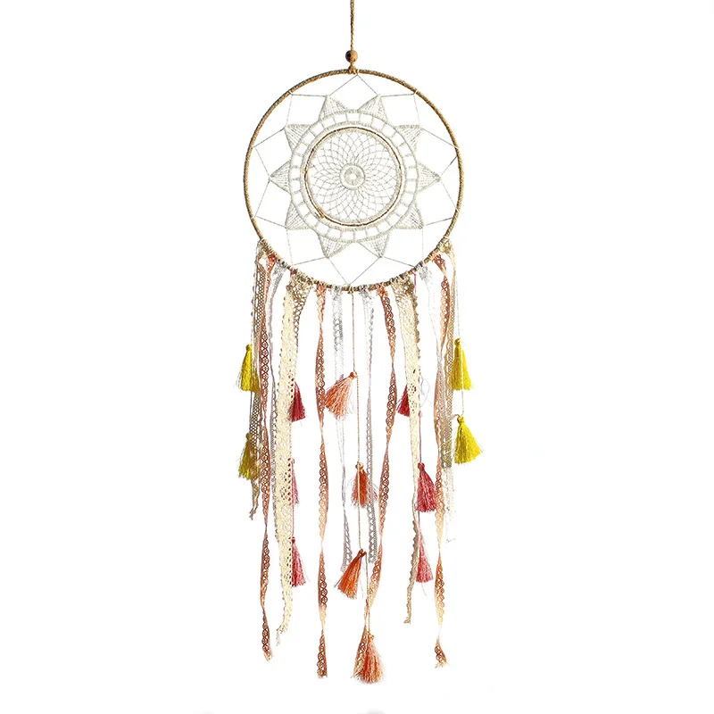 

Home creative gradual color tassel dream net pendant home bohemian dream net pendant handicraft