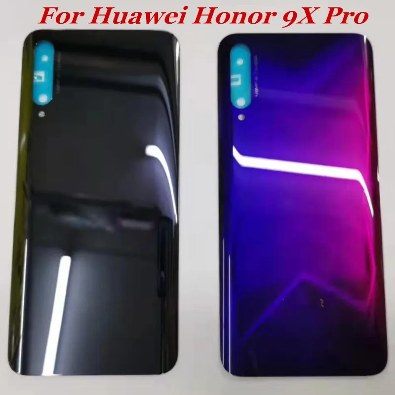 Задний корпус для huawei Honor 9X Pro задняя крышка стеклянная батарея панель с логотипом Замена MIXUEWEIQI