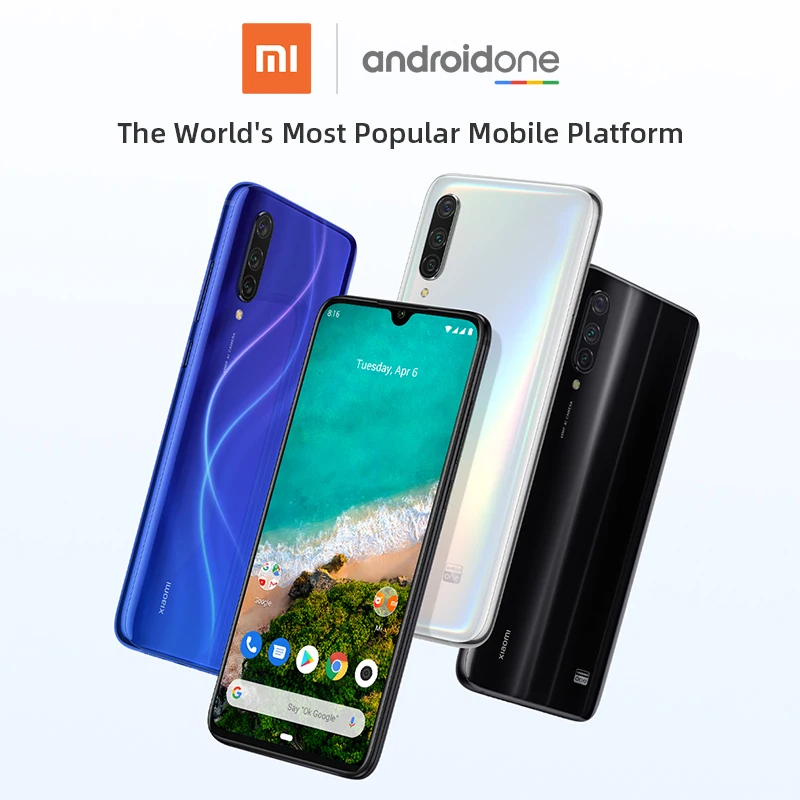 Глобальная версия Xiaomi mi A3 mi A3 4GB 64GB мобильный телефон 48MP+ 32MP камера Snapdragon 665 Восьмиядерный 6,08" 4030 mAh
