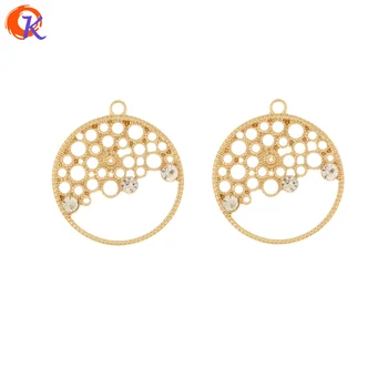 

Cordial Design 100Pcs 22*24MM Jewelry Accessories/Rhinestone Pendant/Round Shape/Hand Made/Earring Findings/Charms/DIY Making
