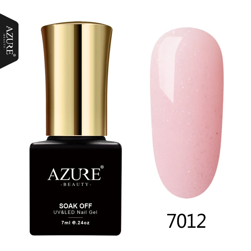 7012 Лазурная красота Гель-лак Желтый Розовый Цветной Гель-лак для маникюра 7 мл эмалированный гель УФ отмачиваемый лазурный лак для ногтей - Цвет: 7012
