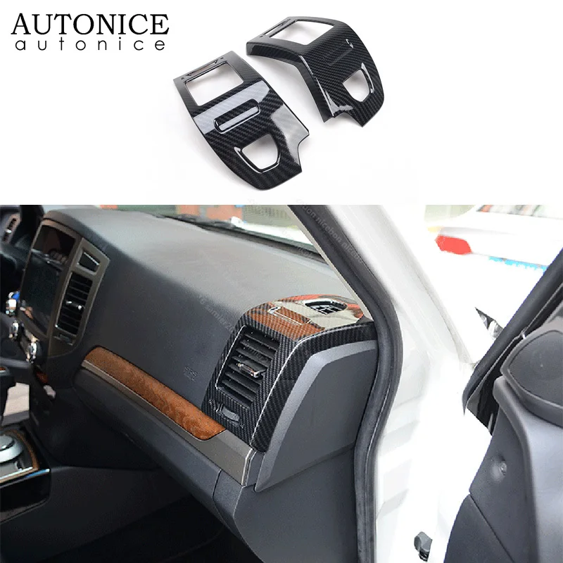 Подходит для Mitsubishi PAJERO 2007- 2 шт. углеродное волокно цветной Выход Кондиционер вентиляционное отверстие приборной панели Крышка