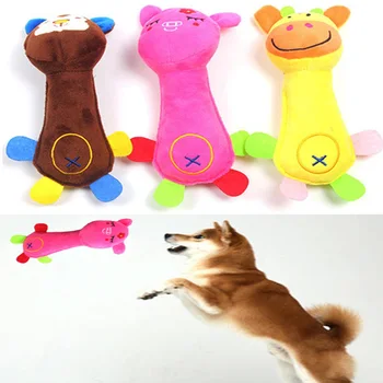 

Cute Cartoon Pet Dog Cat Plush toy Squeak Toy Sound Dog Toy Funny Fleece Durability Chew toy Molar Toy All Pets Monkey Deer Pig