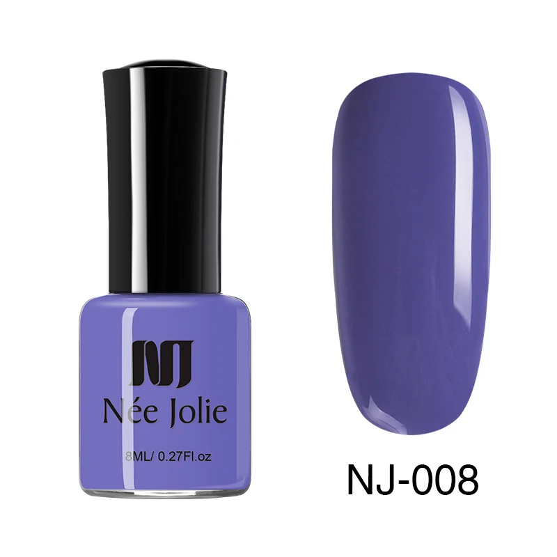 8ml NJ-08 Одноцветный лак для ногтей NEE JOLIE, 8 мл, 36 цветов, Быстросохнущий лак для ногтей, новая бутылка, лак для ногтей, 3,5 мл/бутылка для декора ногтей - Цвет: 8ml NJ-08