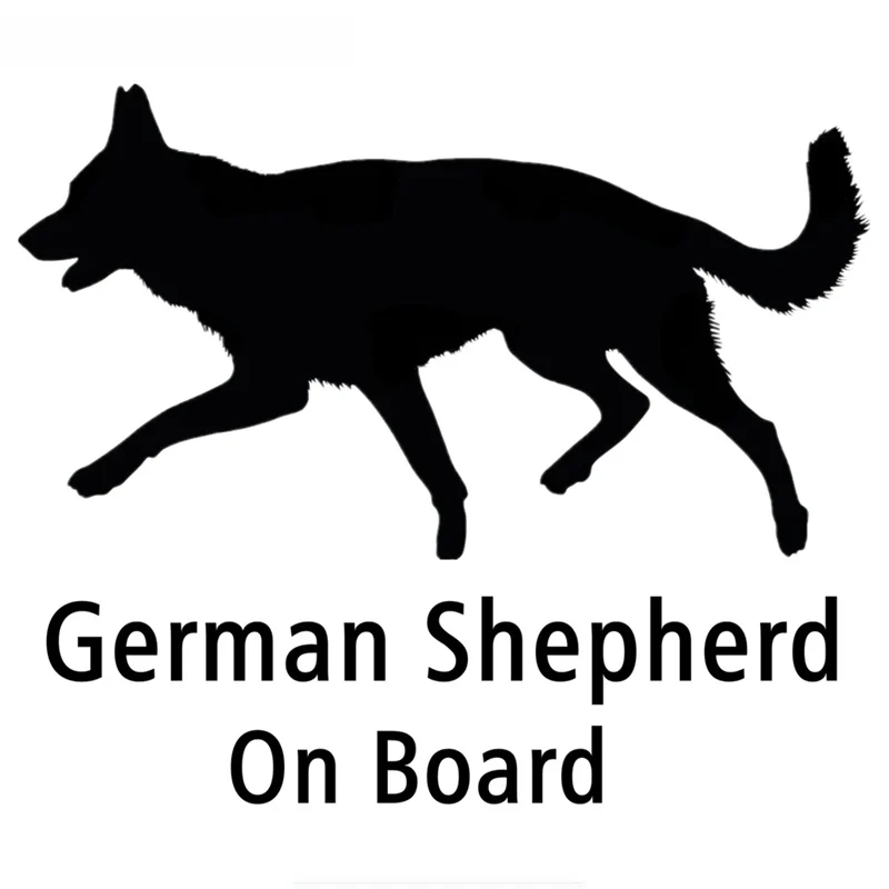 

SZWL German Shepherd on Board Car Sticker Funny Auto Stickers Waterproof Sunscreen Decal Decoration Accessories,15cm*17cm