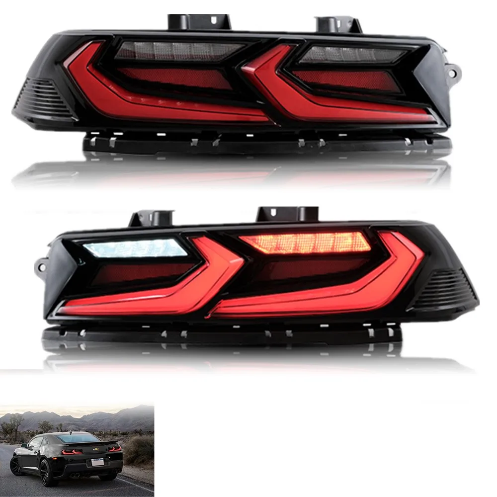 

Car Led Tail Lights Assembly For Chevrolet Camaro New 5th Gen Full LED Corvette C8 Style Rear Lights Chevy 2014 - 2015