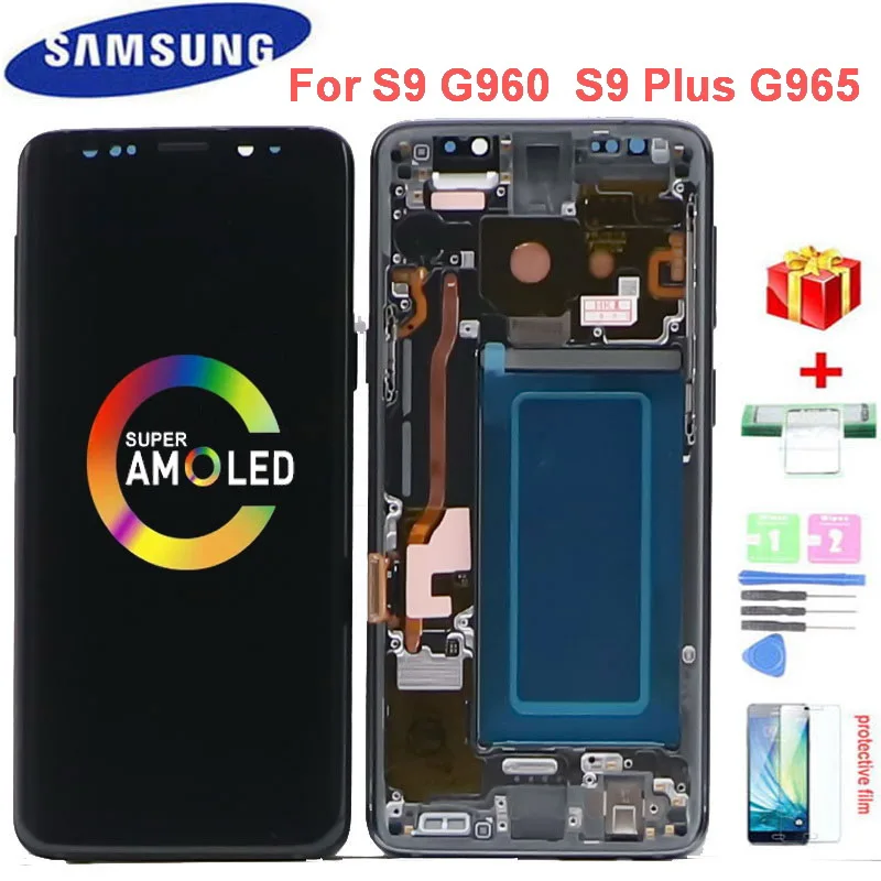 Оригинальный ЖК дисплей для Samsung Galaxy S9 G960 G960F Plus + G965F G965 сенсорный экран Оцифровка с мертвыми пикселей|Экраны