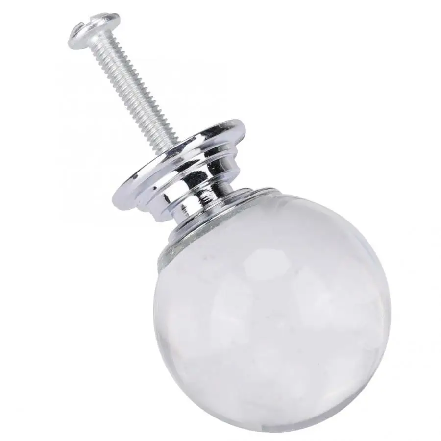 Kitchen Cabinet Handles 1PCS 30mm Ball Shape Crystal Glass Pull Handle Cabinet Drawer Cupboard Knob Furniture Knob