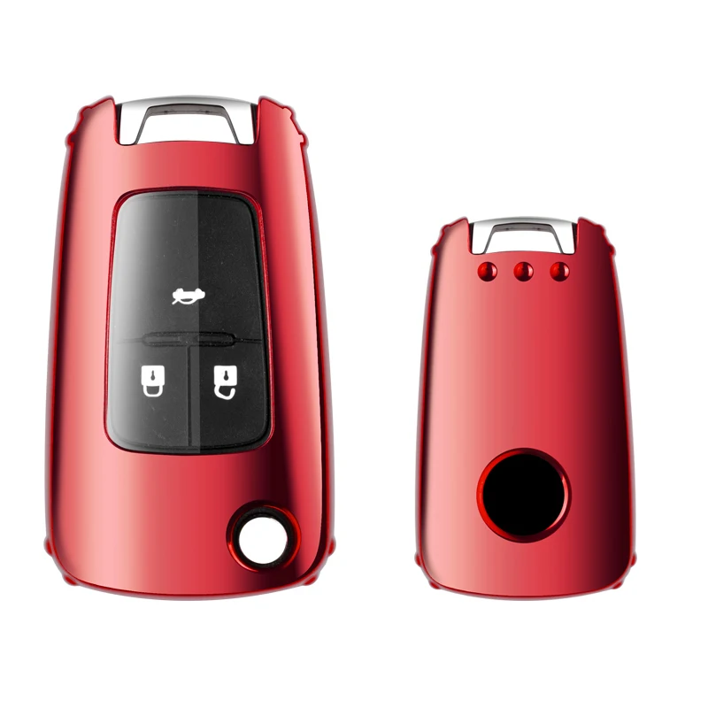 Высококачественный мягкий чехол для ключей автомобиля из ТПУ, полное покрытие для Buick, Chevrolet Cruze Opel Vauxhall Insignia Mokka Encore, автомобильный чехол для ключей - Название цвета: A-red