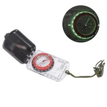 Многофункциональный светящийся Компас с зеркалом, светодиодный светильник, водонепроницаемый, для пешего туризма, альпинизма, ручной компас