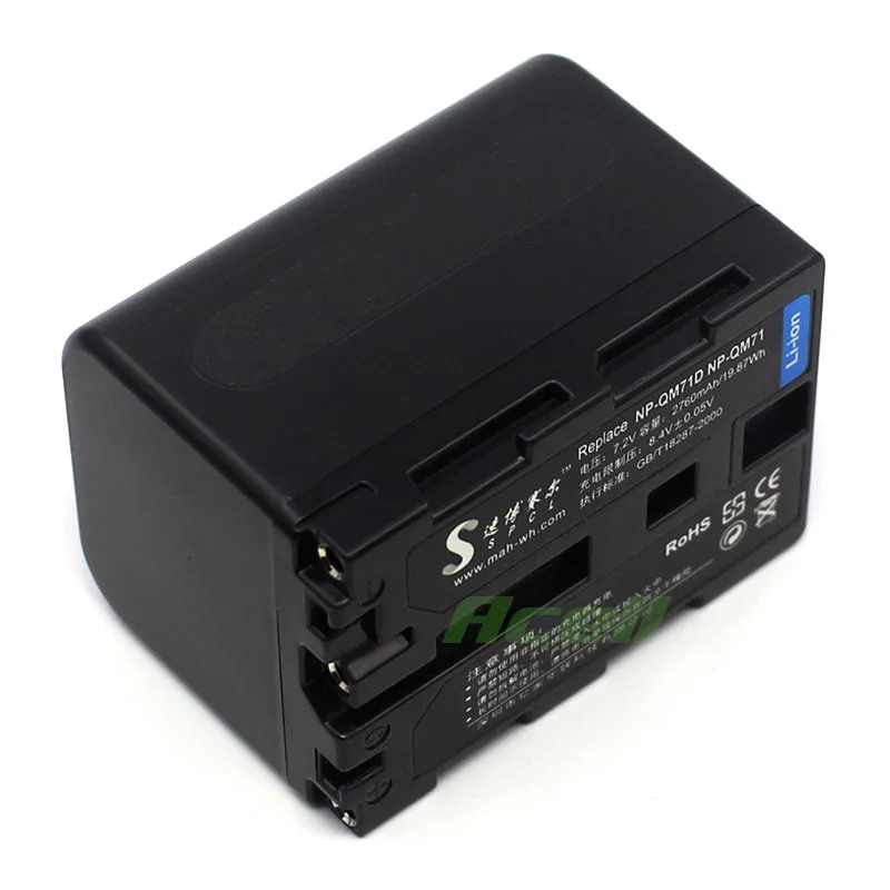 NP QM71D Батарея для SONY DSR PDX10 HVR A1C A1U A1N HDR HC1E SR1E UX1E DCR HC14E HC15E PC9E видеокамера заменить QM71