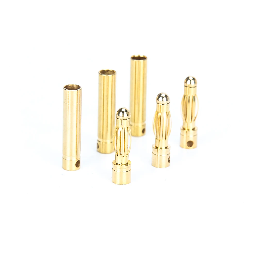 Pile de connecteurs RC mâle femelle 3.5mm et 4.0mm dans un lot de 12 paires