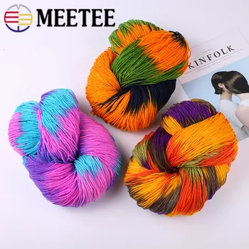 

Meetee 1pc=250g Fancy Section Dyed Pure Acrylic Yarn Manual Weaving Fiber DIY Hand Knitting Sweater Scarf Material YA012