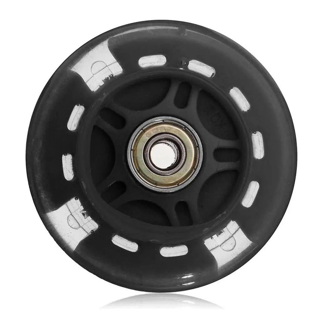 80mm 100mm 120mm Scooter Wheel LED Flash Light Up Scooter Wheel for Mini Micro Scooter Bearings with 5 Colors - Цвет: black-100mm